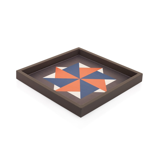 Schafer Home Fame Baskılı Tepsi 35x35 Cm 1 Parça-Kırmızı/Mavi