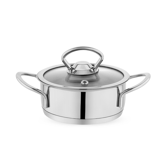 Schafer Micro Mini Basık Çelik Tencere 12 Cm-2 Parça