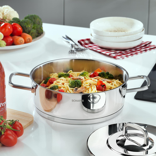 Schafer New Prime Çelik Tencere Seti  8 Parça-Inox