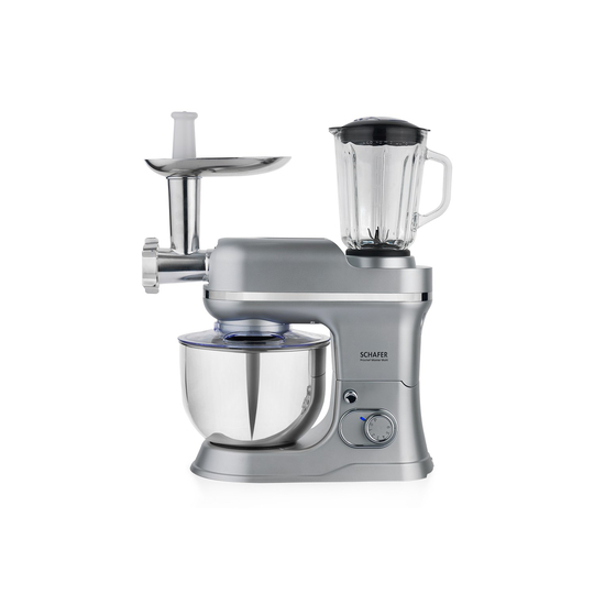 Schafer Prochef Master Multi Kıyma ve Sürahi Blender Aparatlı Stand Mikser 5 L- Gümüş