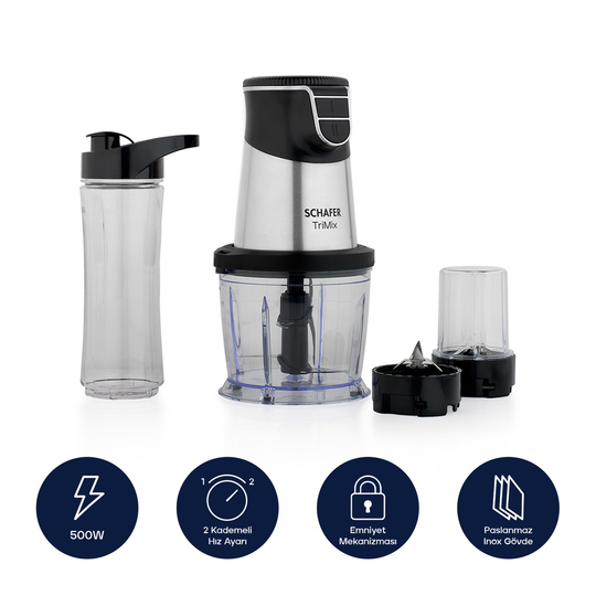Schafer TriMix 3 ü 1 Arada Blender Set-Inox