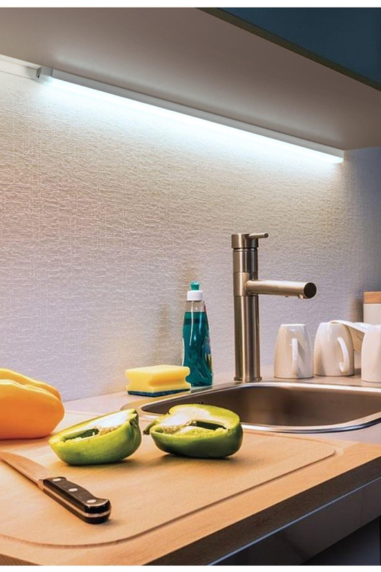 50 Cm Sensörlü Şarjlı Şerit Led Işık 3in1 Beyaz-Gün Işığı-Nötr Renk