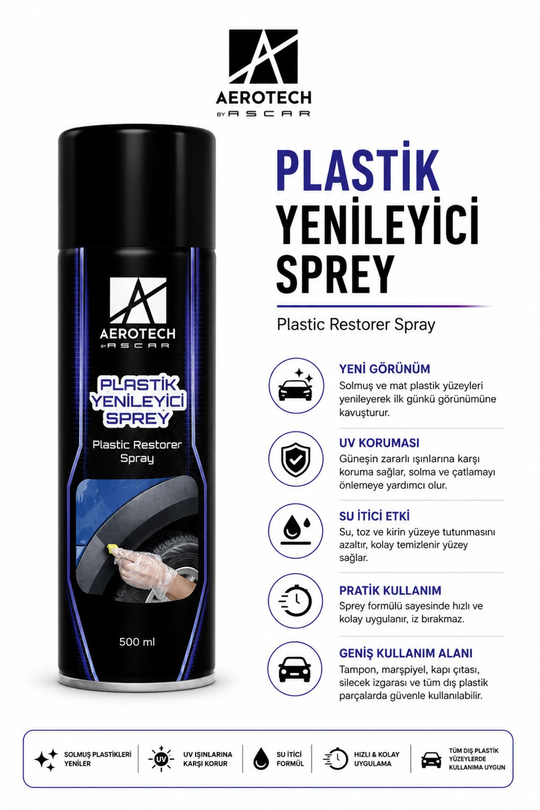 AEROTECH PLASTİK YENİLEYİCİ SPREY 500 ML