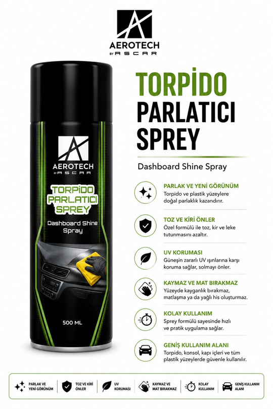AEROTECH TORPİDO PARLATICI SPREY 500 ML