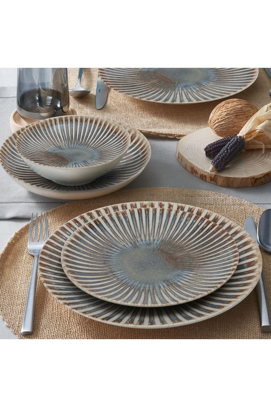 Atina Reaktif 14463 DG 24 Parça 6 Kişilik Porselen Yemek Takımı