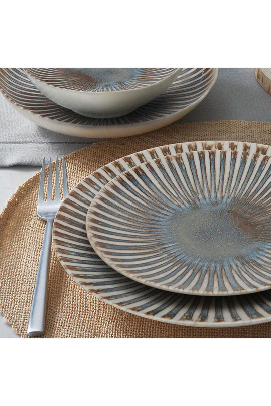 Atina Reaktif 14463 DG 24 Parça 6 Kişilik Porselen Yemek Takımı