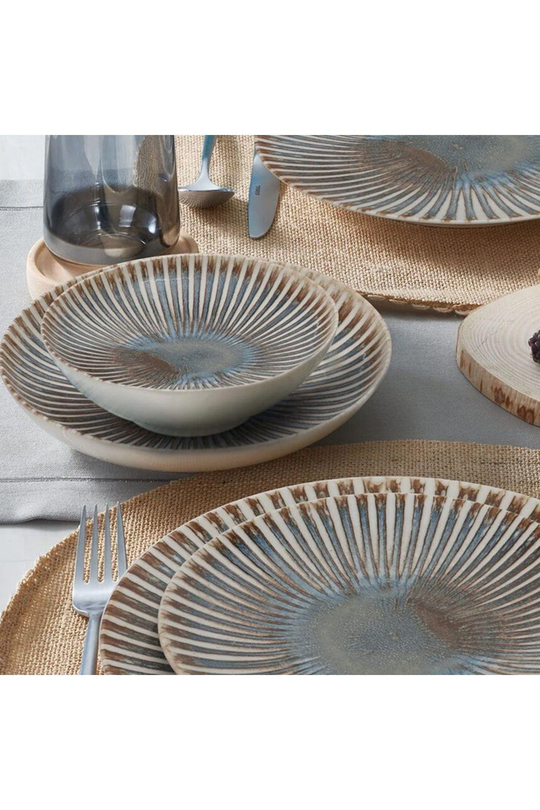 Atina Reaktif 14463 DG 24 Parça 6 Kişilik Porselen Yemek Takımı