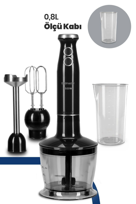 Bestblend 1500 Watt 4 Bıçaklı Paslanmaz 3 In 1 Blender Seti