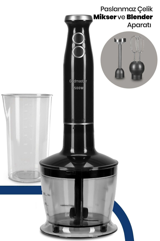 Bestblend 1500 Watt 4 Bıçaklı Paslanmaz 3 In 1 Blender Seti