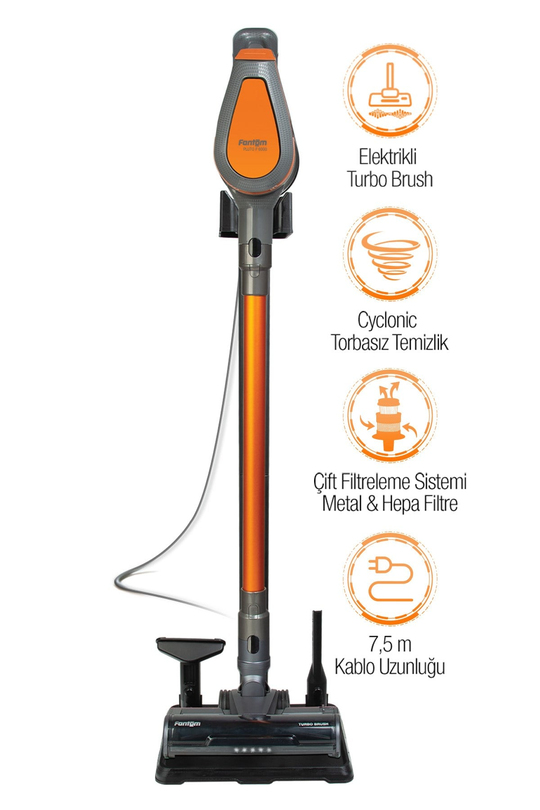 Fantom P6000 Elektrikli Dikey Süpürge Antrasit