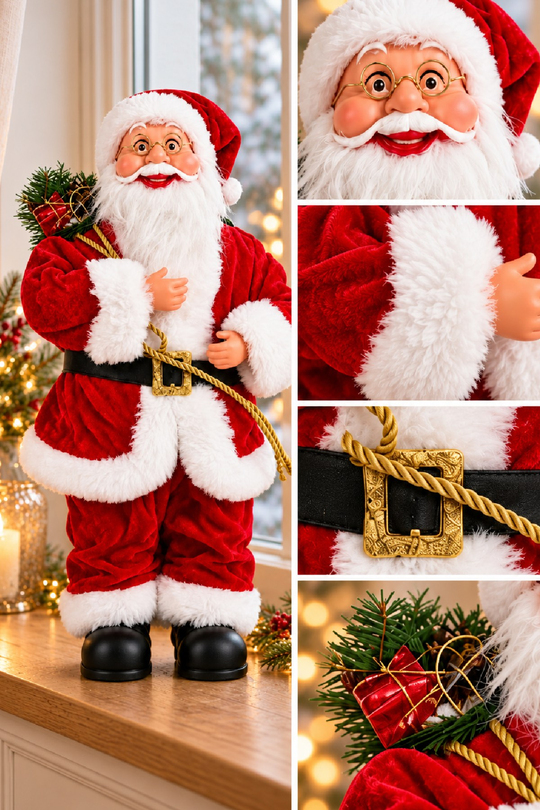 Fenerli Noel Baba Yılbaşı Süs Yeni Yıl Dekor Süs 50 cm