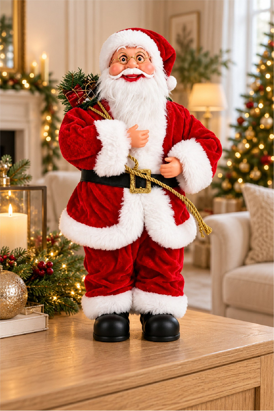 Fenerli Noel Baba Yılbaşı Süs Yeni Yıl Dekor Süs 50 cm