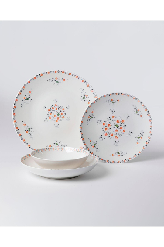 Flow Premium Özel Seri 24 Parça 6 Kişilik Bone Yemek Takımı ( Desen Atmama Garantili )