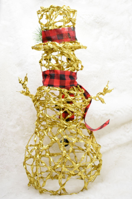 Gold Tel 3d Kardan Adam Süs Yılbaşı Süsü 54cm