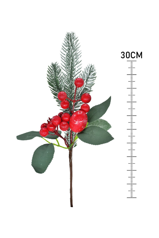 Kokina Süs 4lü Karlı Yılbaşı Çiçeği 30 Cm