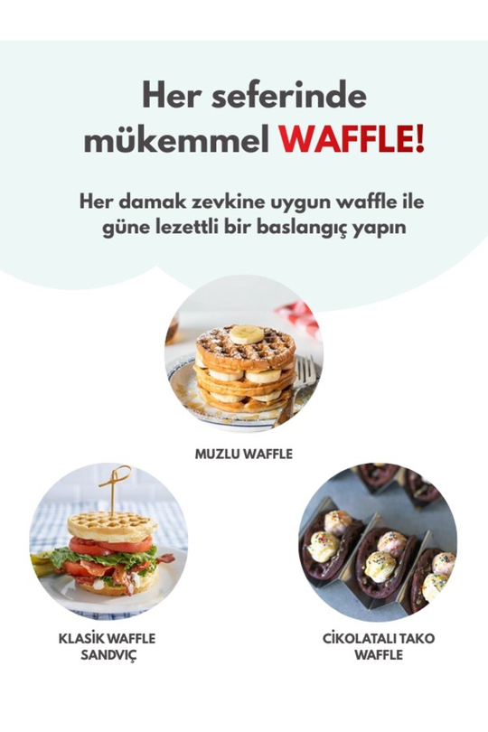 NAVE WP-MK03 WAFFLE MAKİNESİ TURKUAZ