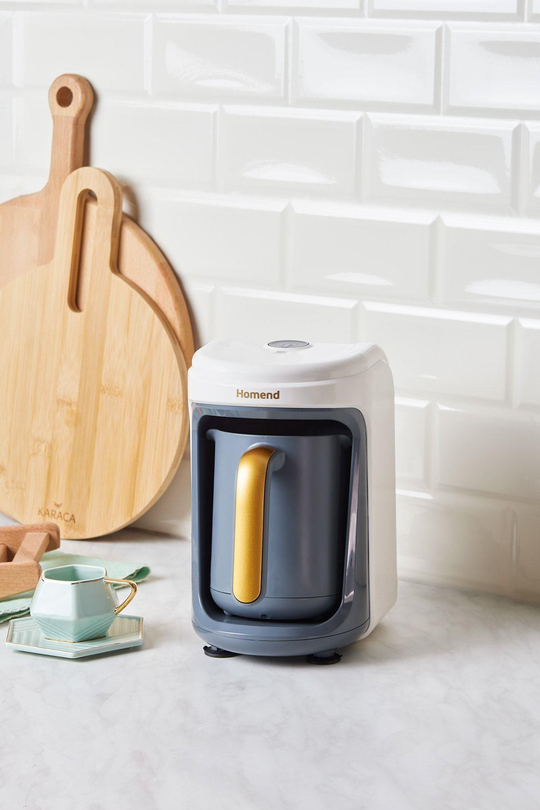 Pottoman 1860h 5 Fincan Kapasiteli Bol Köpüklü Türk Kahve Makinesi,  Krem Gold