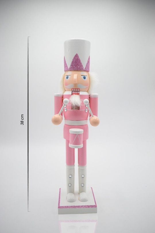 Premium Collection 38 cm Pink Series Dekoratif Kurşun Asker Yılbaşı Süs