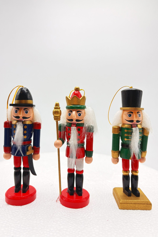 Premium Collection 3lü 12.5 Cm Kurşun Asker Seti Dekoratif Yılbaşı Süsü