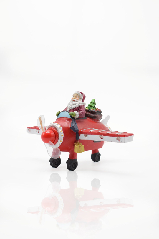 Premium Collection Dekoratif Işıklı Yılbaşı Uçak Süs 26*10 cm