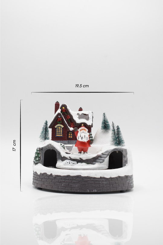 Premium Collection Dekoratif Işıklı Yılbaşı Süs Tren-Noel Baba