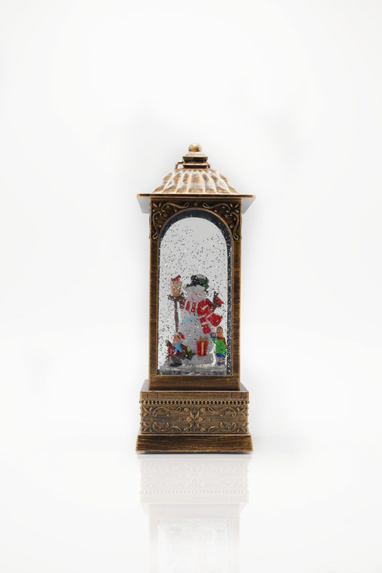 Premium Collection Dekoratif Işıklı Yılbaşı Süs Kare Kar Küresi
