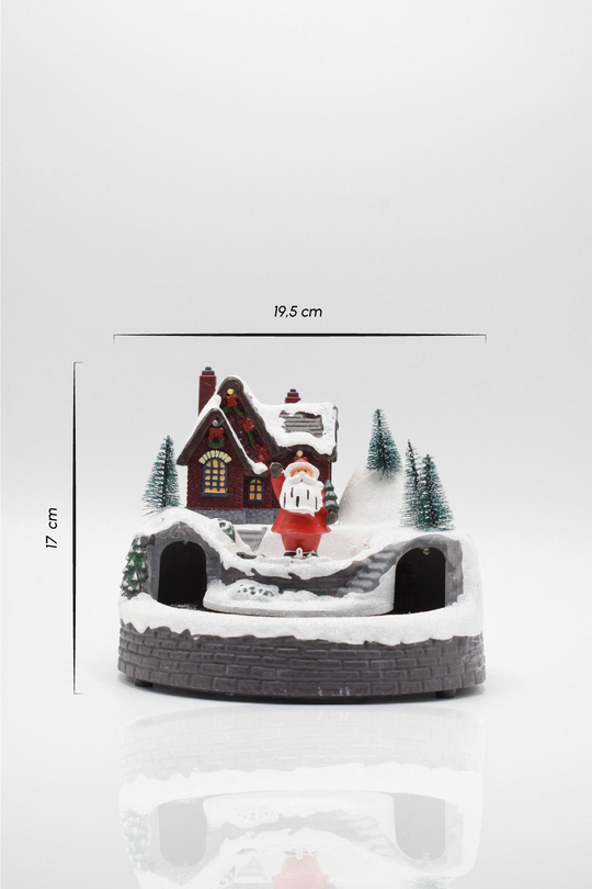 Premium Collection Dekoratif Işıklı Yılbaşı Süs Tren-Noel Baba