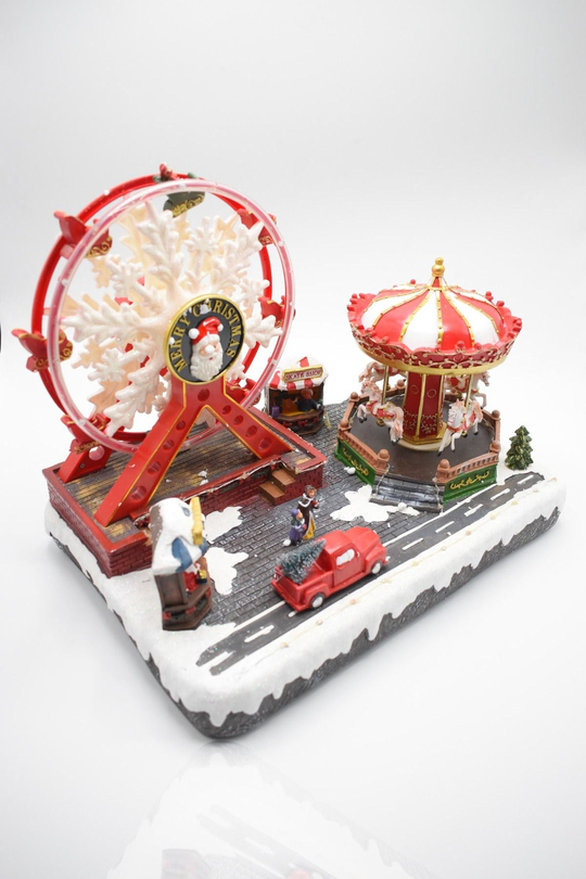 Premium Collection Dekoratif Lunapark Temalı Yılbaşı Süs 38*28 cm