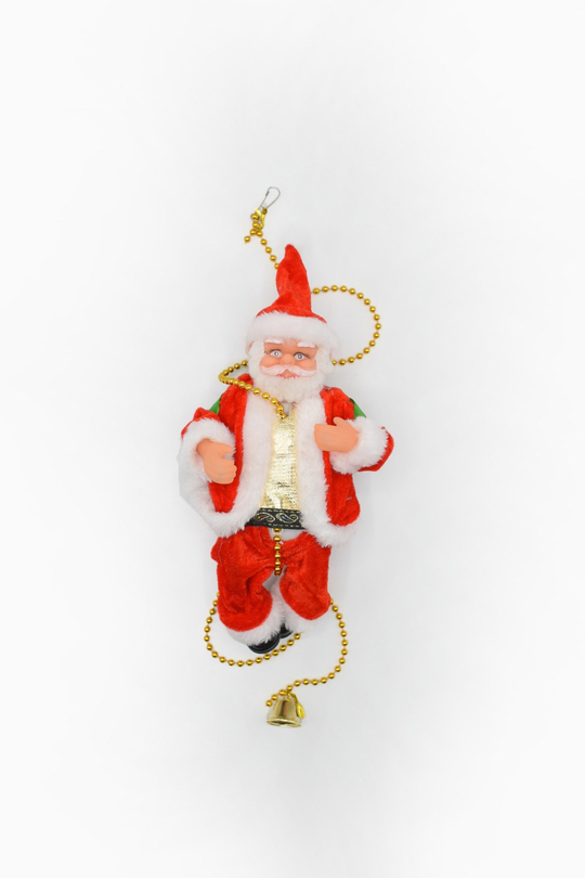 Premium Collection Tırmanan Pilli Müzikli Noel Baba Yılbaşı Süs