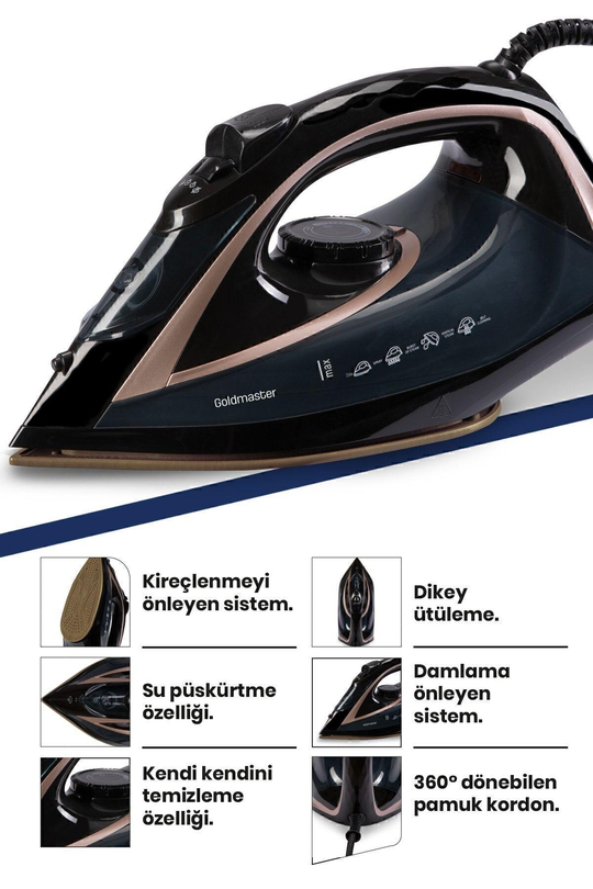 Pressjet 2400 Watt Seramik Tabanlı 170 gr Etkili Şok Buharlı Ütü