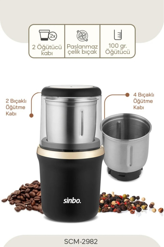 Sinbo Kahve Ve Baharat Öğütücü Gold Scm-2982