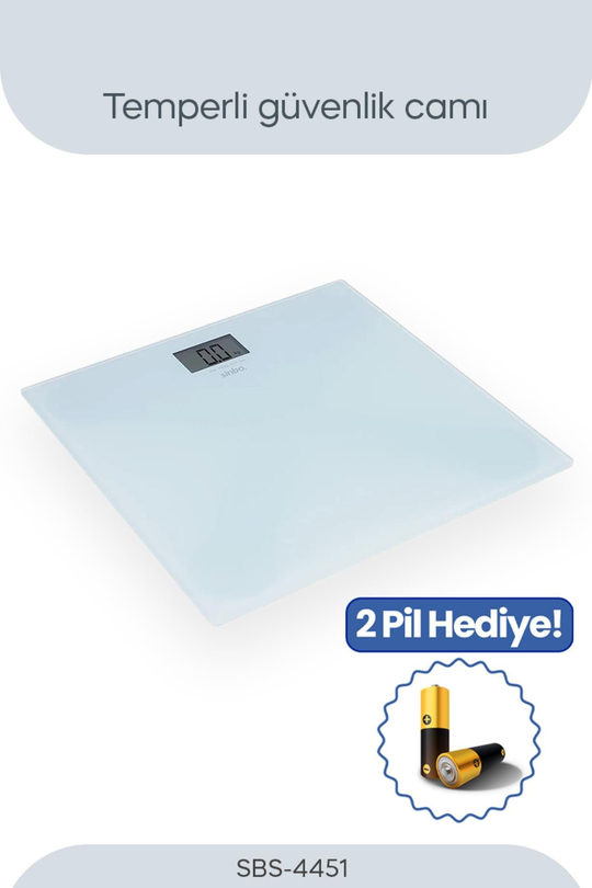 Sinbo Sbs-4451 Dijital Banyo Baskülü - Açık Gri