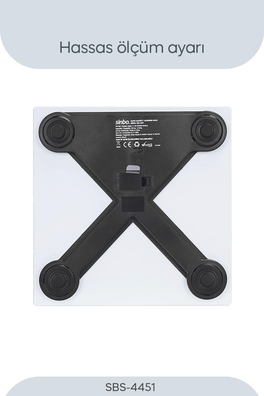 Sinbo Sbs-4451 Dijital Banyo Baskülü - Açık Gri