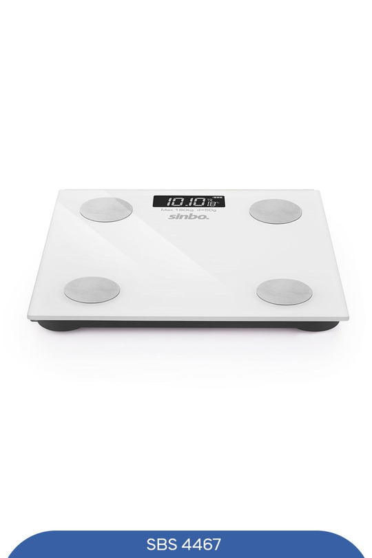 Sinbo Sbs-4467 Bluetooth Dijital Yağ Su Kas Vücut Kitle Endeksi Kilo Ölçer Tartı Baskül - 28 Cm