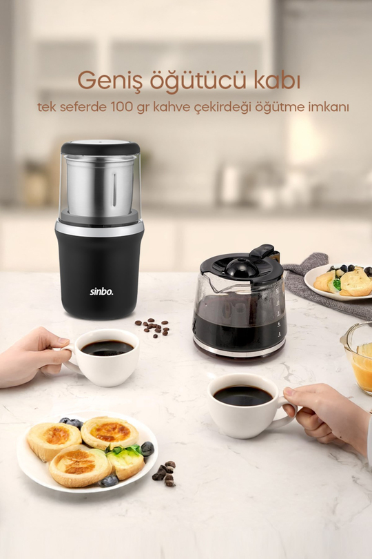 Sinbo SCM-2997 Kahve ve Baharat Öğütücü Krom