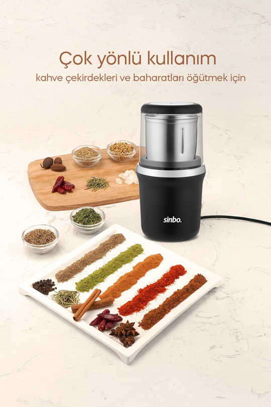 Sinbo SCM-2997 Kahve ve Baharat Öğütücü Krom