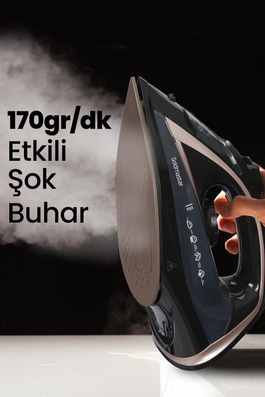 Smarty 2400 Watt Seramik Tabanlı 170 gr Etkili Şok Buharlı Ütü