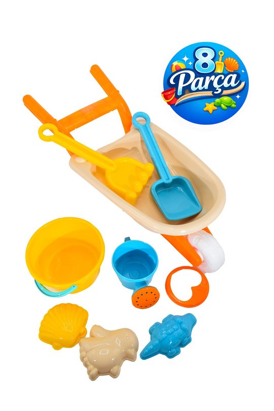 Toys El Arabası Aksesuarlı Plaj Kum Kovası Oyun Seti