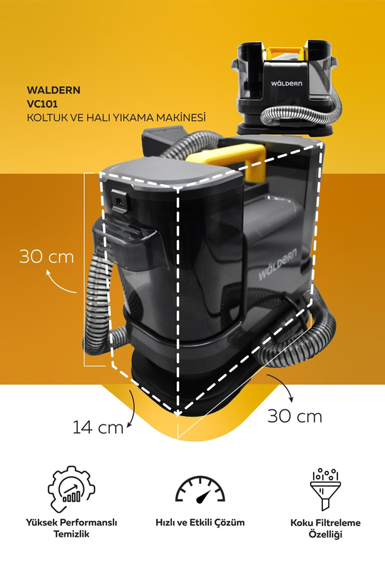 Vc101 Halı Koltuk Yıkama Ve Leke Çıkartma Temizlik Makinesi 500w
