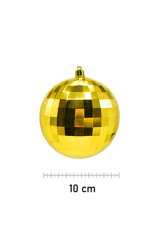 Waldern 6 Lı 10 Cm Disko Yılbaşı Ağacı Süsü Cici Top Gold