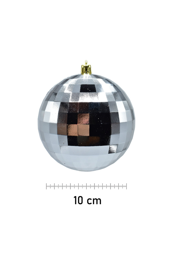Waldern 6 Lı 10 Cm Disko Yılbaşı Ağacı Süsü Cici Top Gümüş