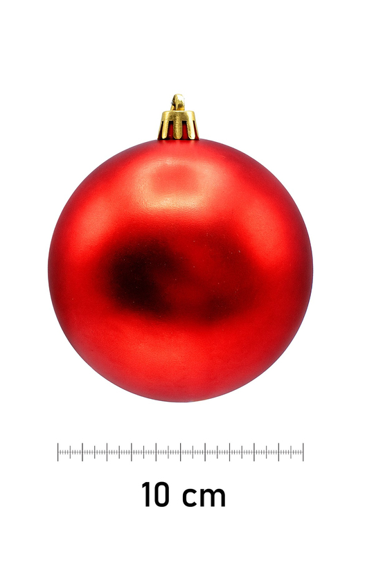 Waldern 6 Lı 10 Cm Mat Yılbaşı Ağacı Süsü Cici Top Kırmızı