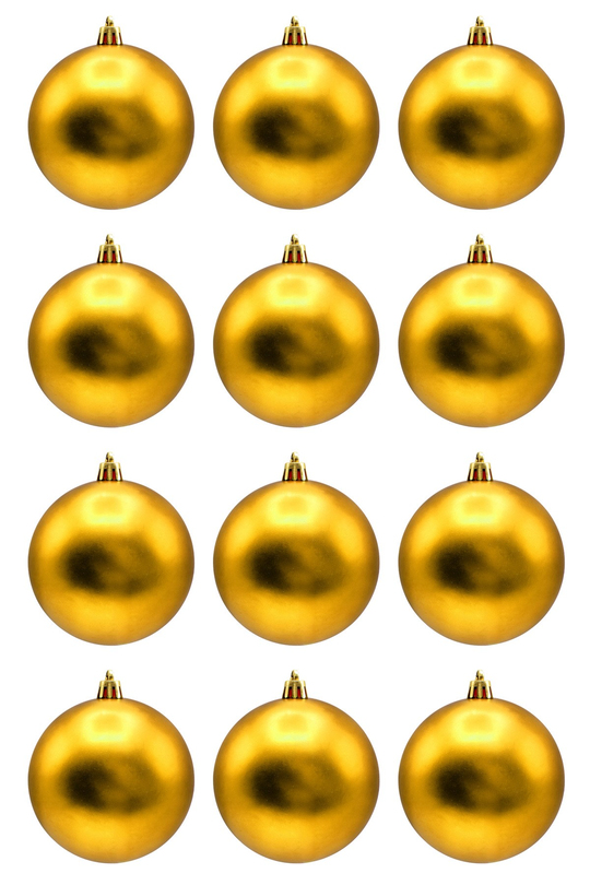 Waldern Yılbaşı Çam Ağacı Süsü Gold Mat 4 Cm Cici Top
