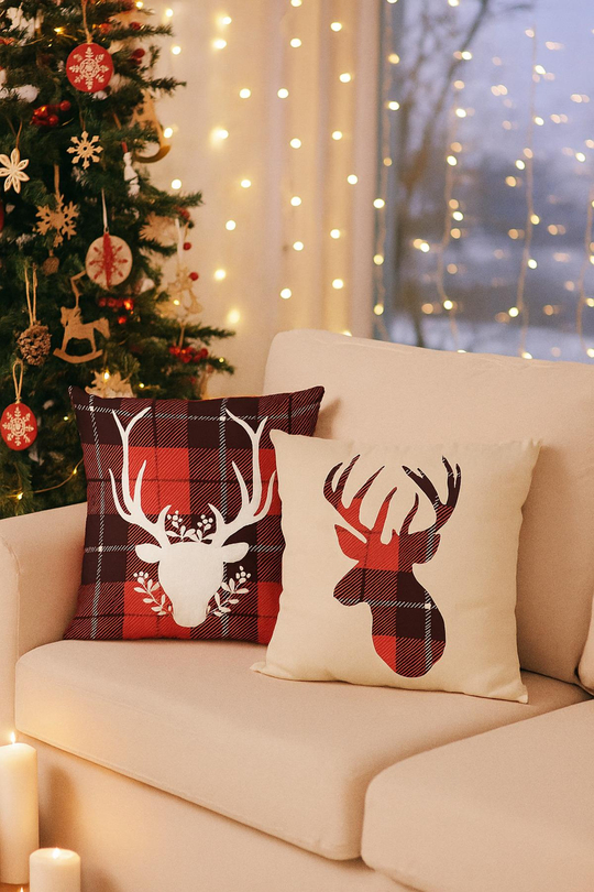 Waldern Yılbaşı Dekorasyon Kırlent Yastık 30x60cm Dekoratif Yılbaşı Süsü