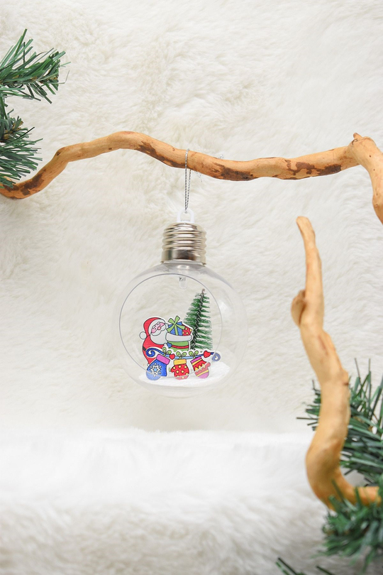 Yılbaşı Ağaç Santa Claus Işıklı Ampul Süs