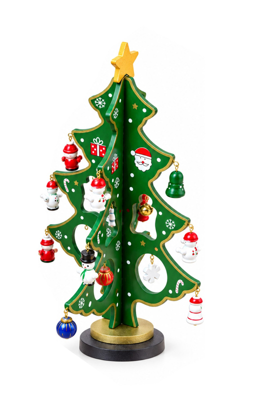 Yılbaşı Çam Ağacı Kendin Yap DIY Seti Dekoratif Yılbaşı Süsü 15x15x23cm