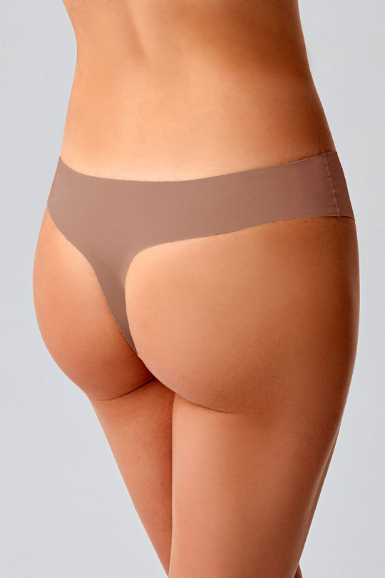 Kadın String Lazer Kesim Slip Külot | Cappuccino 9207