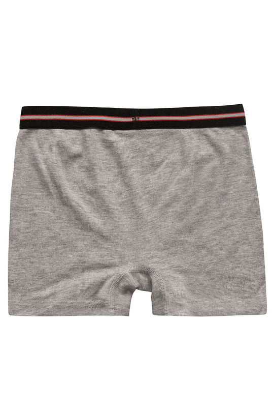 Erkek Çocuk  Pamuklu Esnek Yumuşak Boxer Şort | Gri Melanj K0711