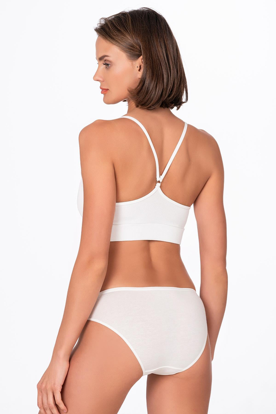 Kadın Pamuklu Modal Slip Külot | Ekru K23924 