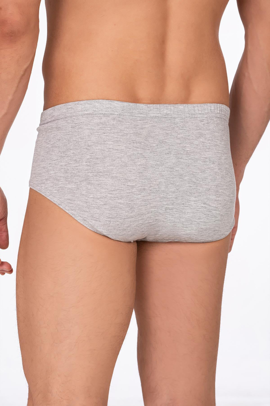 Pamuklu Penye Süprem Esnek Rahat Slip Külot | Gri Melanj K0037